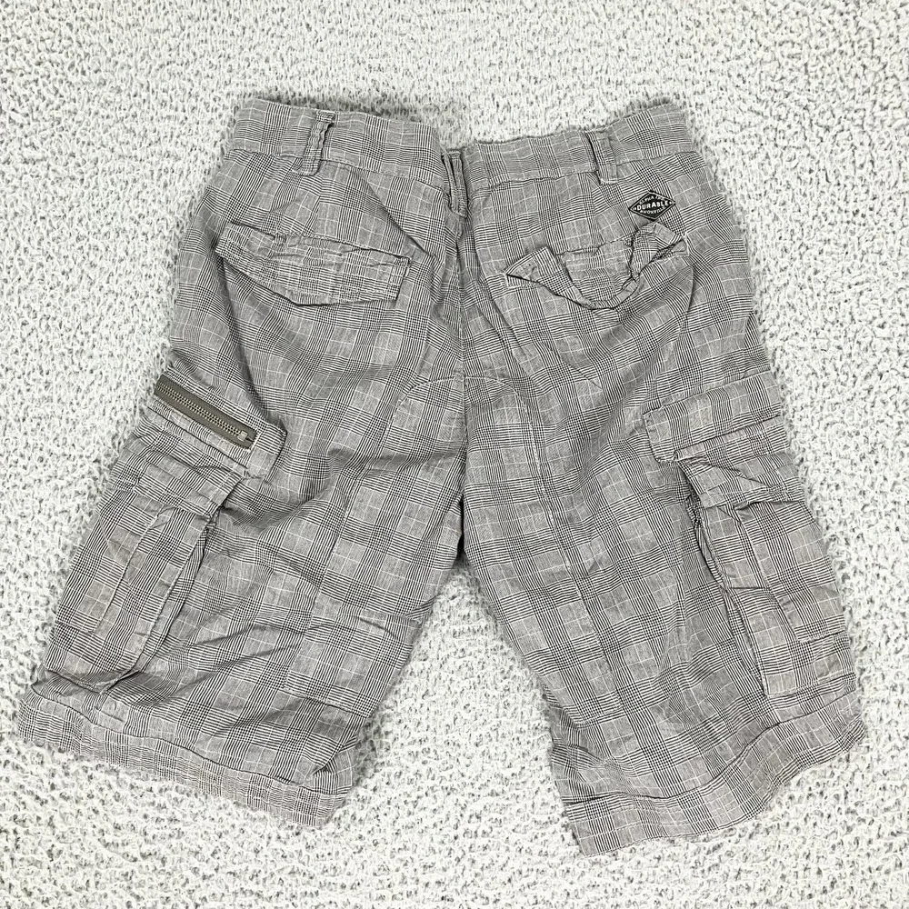 Alpha Industries Cargo Shorts Mens 32 Gray Plaid Cotton‎ Canvas Military Utility